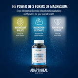 ADAPTOHEAL Magnesium Complex capsules in a hand