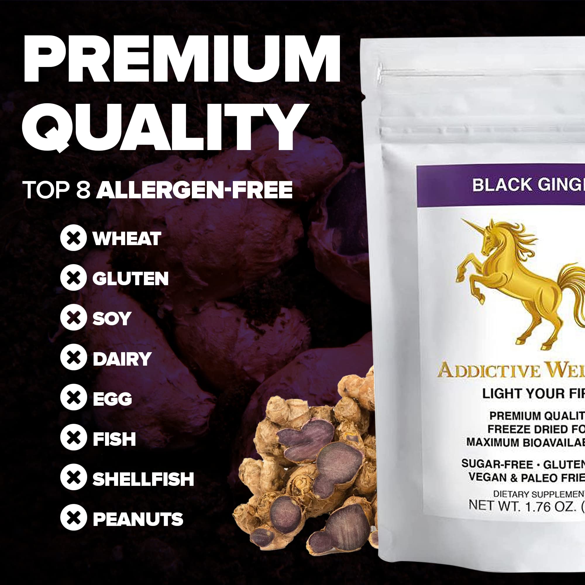 Addictive Wellness Thai Black Ginger Powder ingredients list