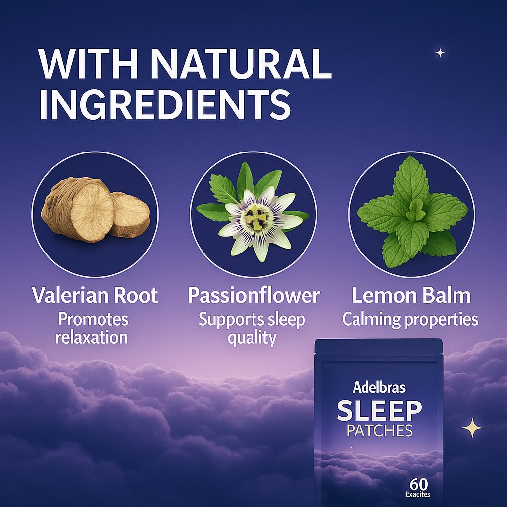 Adelbras Sleep Patches applied to skin