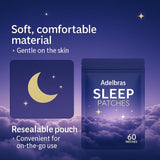 Adelbras Sleep Patches ingredients list on back