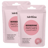 Adellina Herbal Supplement Patches front view with botanical design
