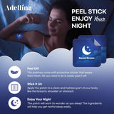 Adellina Sleep Supplement Patches back view with application instructions