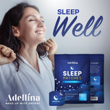 Adellina Sleep Supplement Patches placed on a bedside table