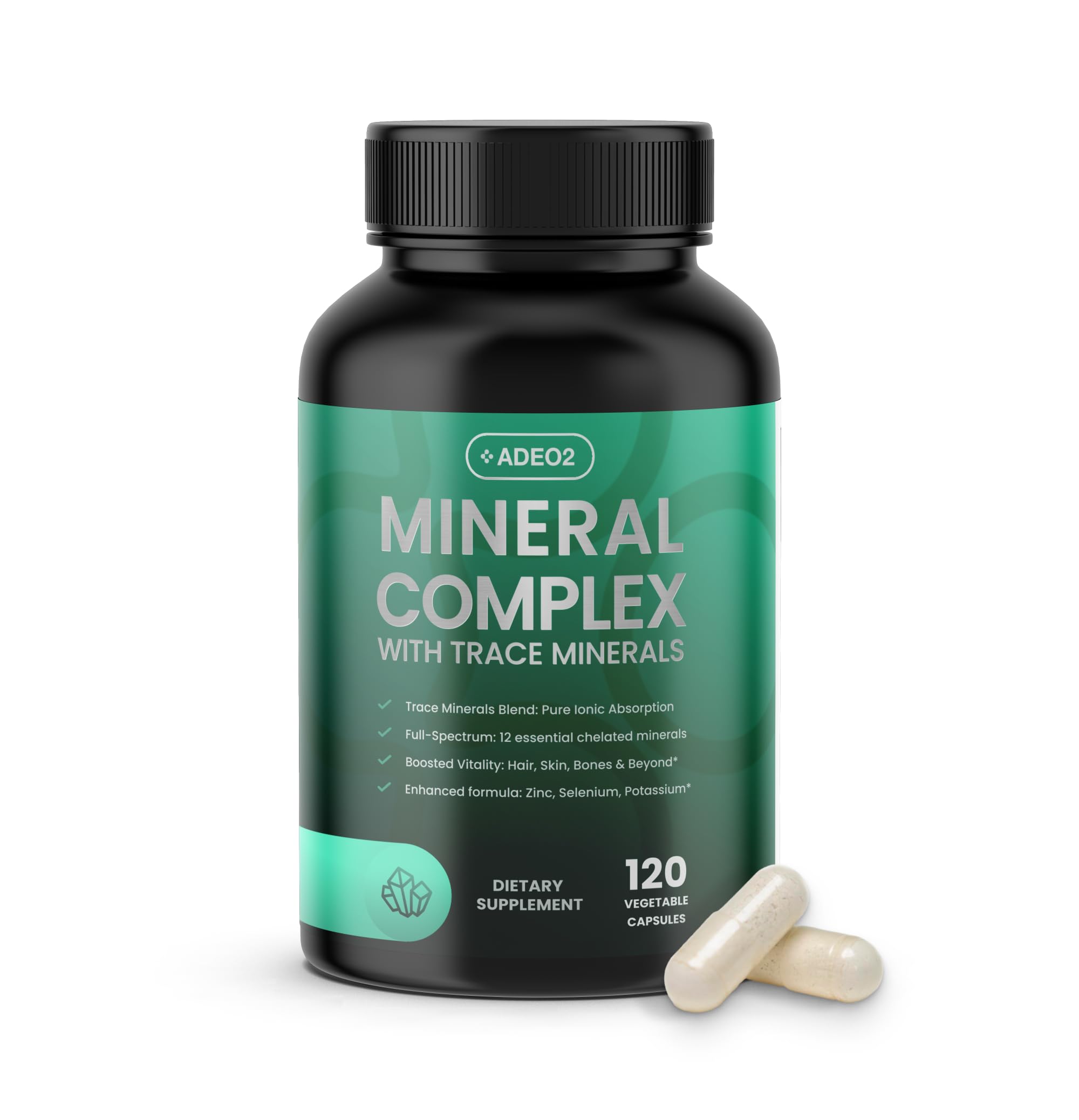 ADEO2 Ionic Trace Minerals Complex supplement front view