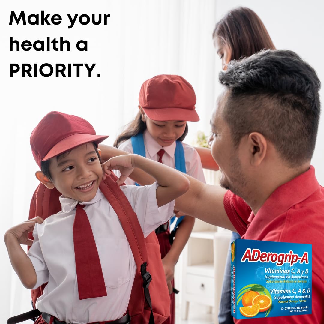 ADEROGRIP-A Multivitamin Liquid Supplement with measuring cap