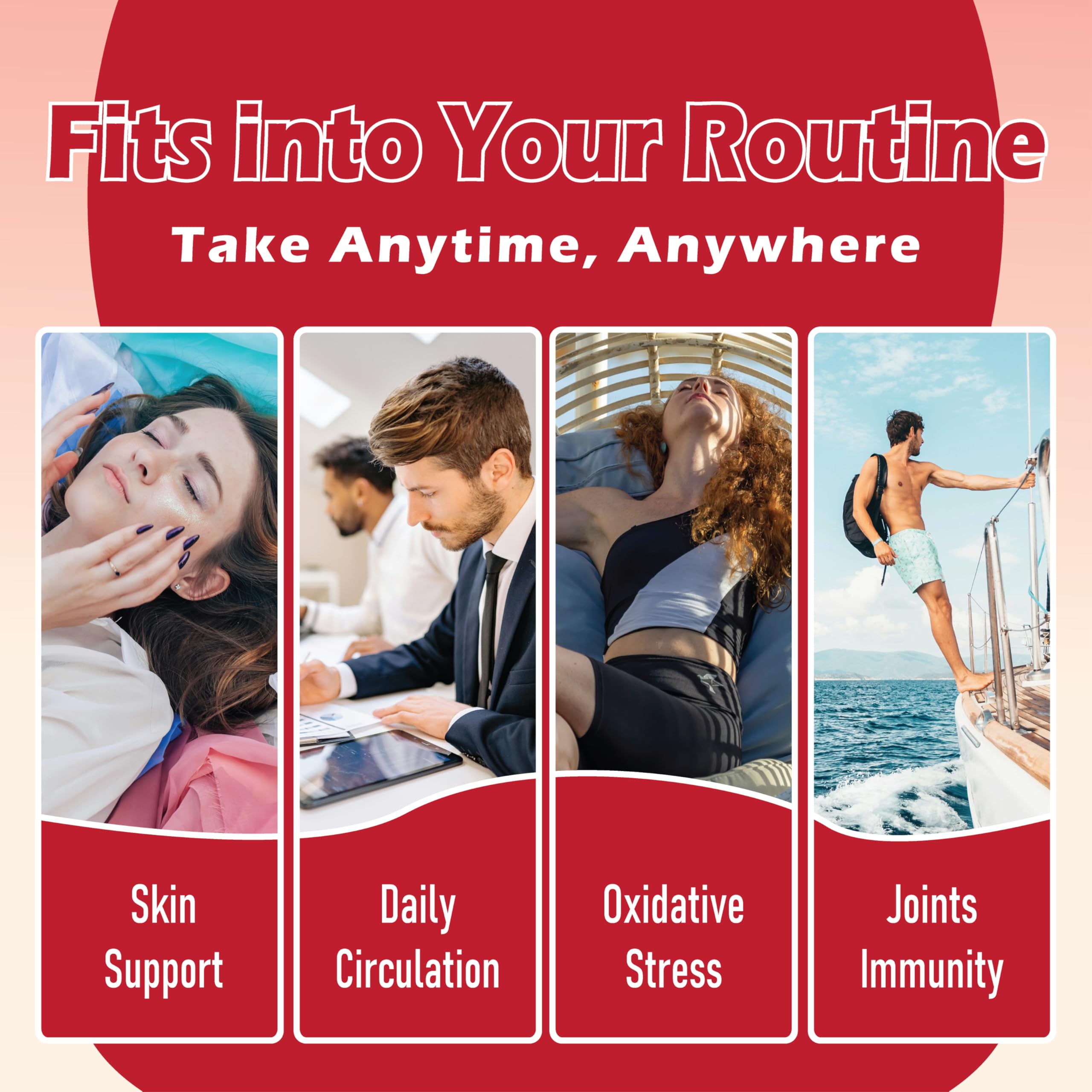 Adjustable Rovina Astaxanthin 12mg Softgels with measuring spoon