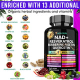 Adndale NAD Resveratrol Berberine Fusion 77g supplement back view