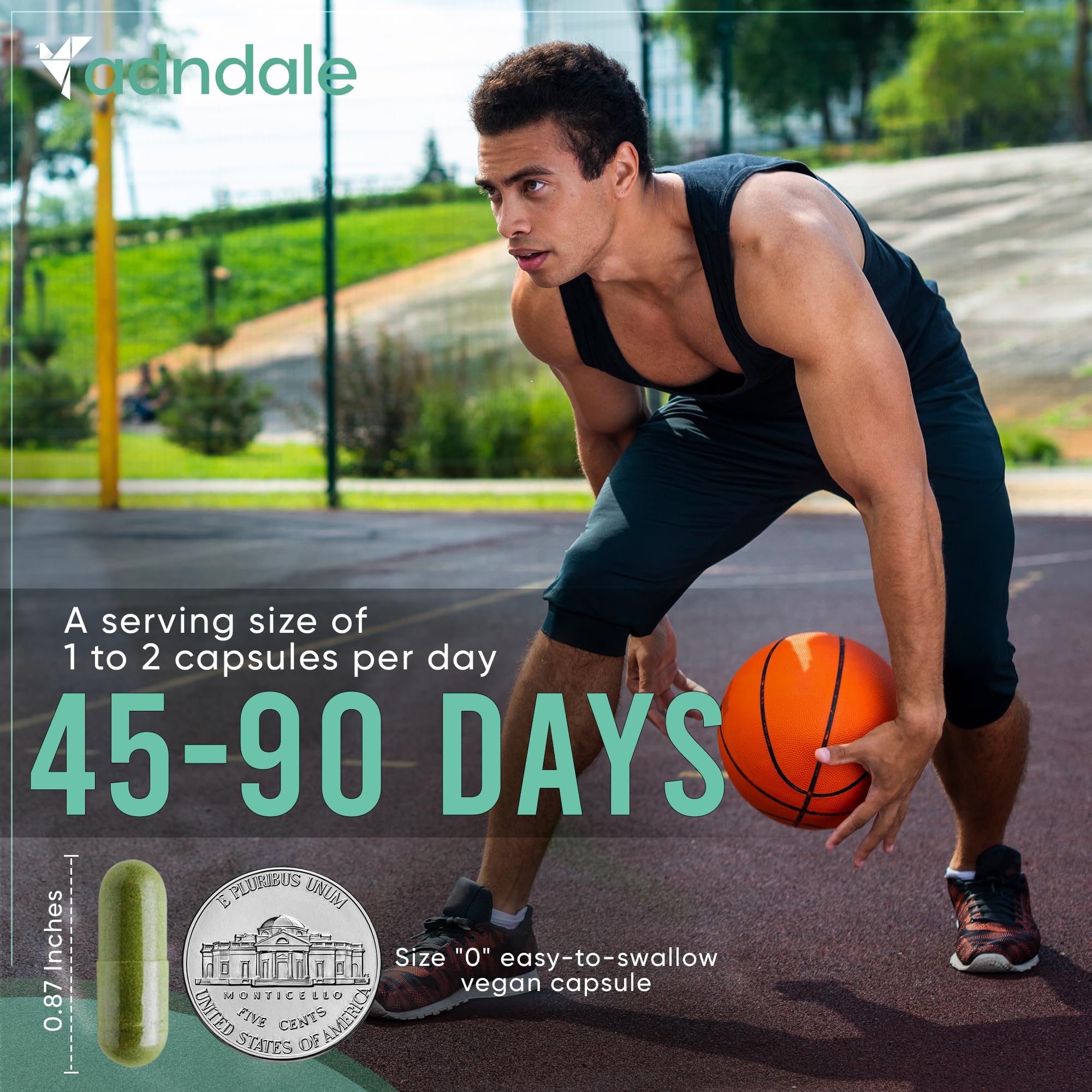 Adndale Sea Moss Capsules 18-in-1 Fusion lifestyle shot