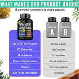 Adndale Sea Moss Capsules 18-in-1 Fusion opened bottle