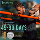 Adndale Shilajit Capsules and a glass of water