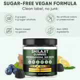 Adndale Shilajit Gummies being taken with a glass of water