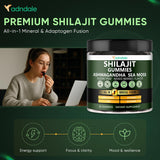 Adndale Shilajit Gummies side view showing ingredients