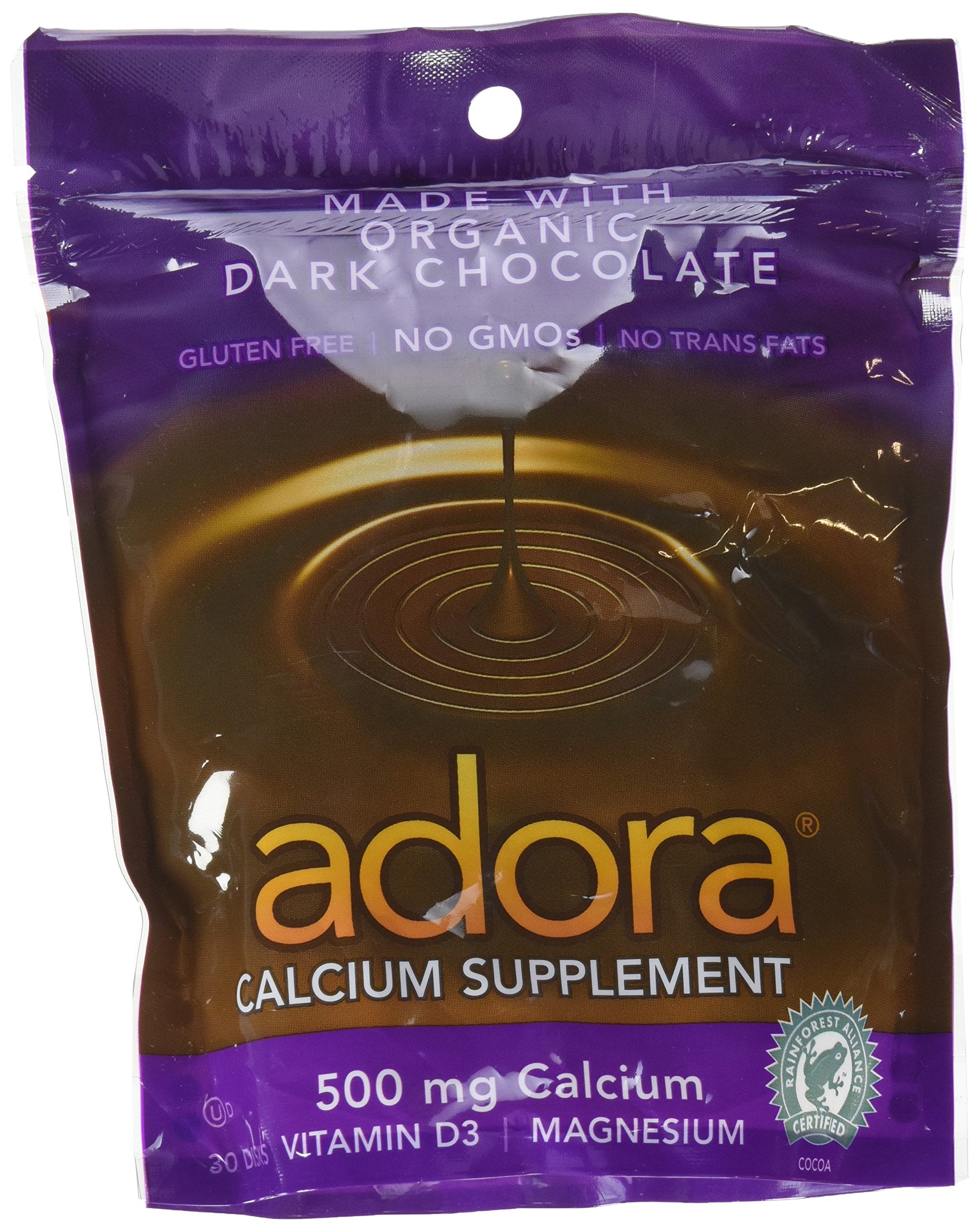 Adora Dark Chocolate Calcium Supplement pack of 2, 245g total weight