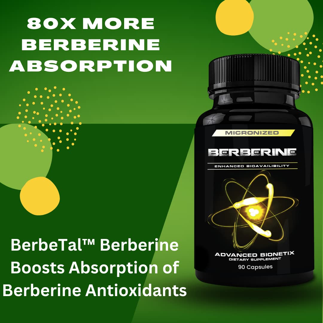 Advanced Bionetix Berberine capsules with supplement facts