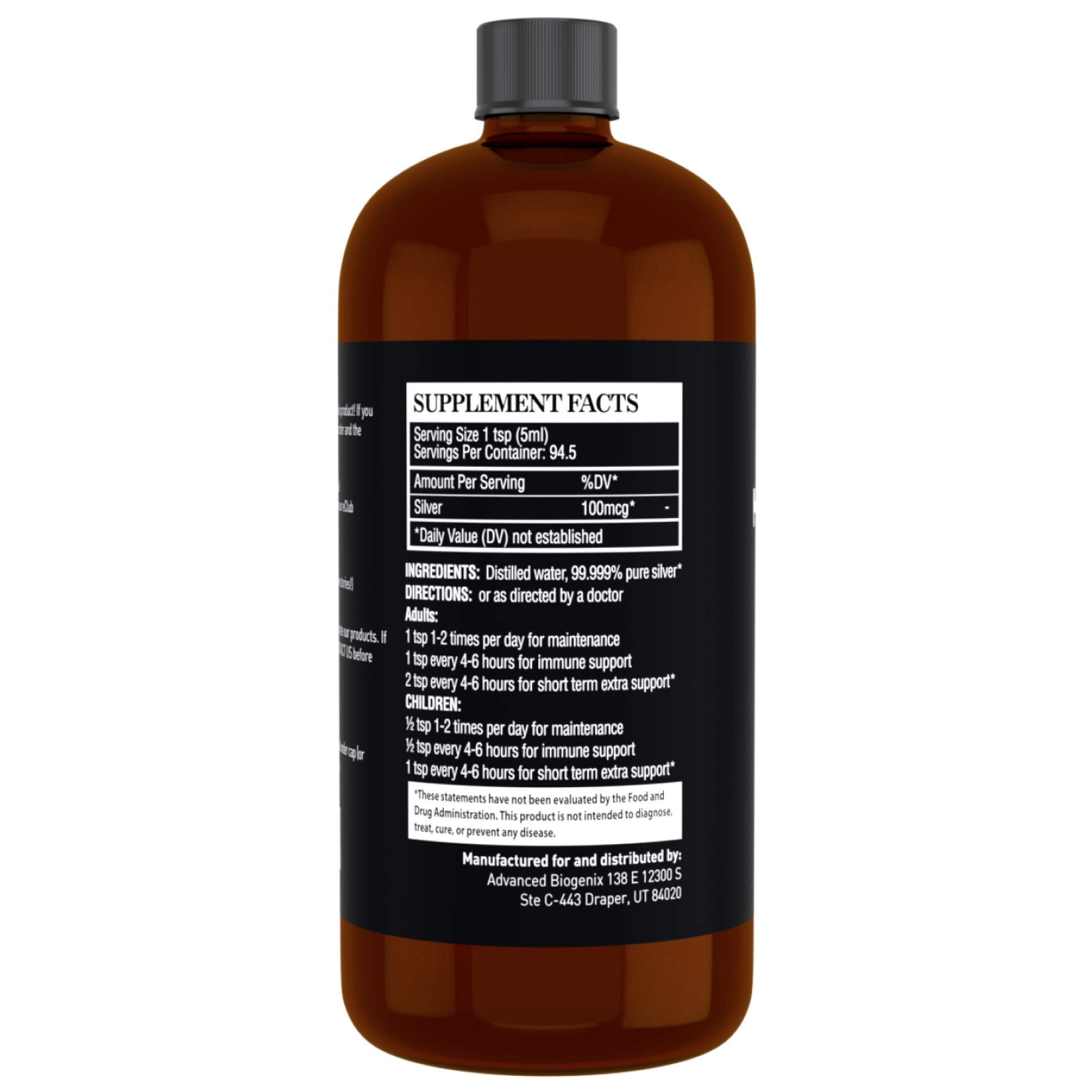 Advanced Bionetix Colloidal Silver 20ppm 454g in a health setting