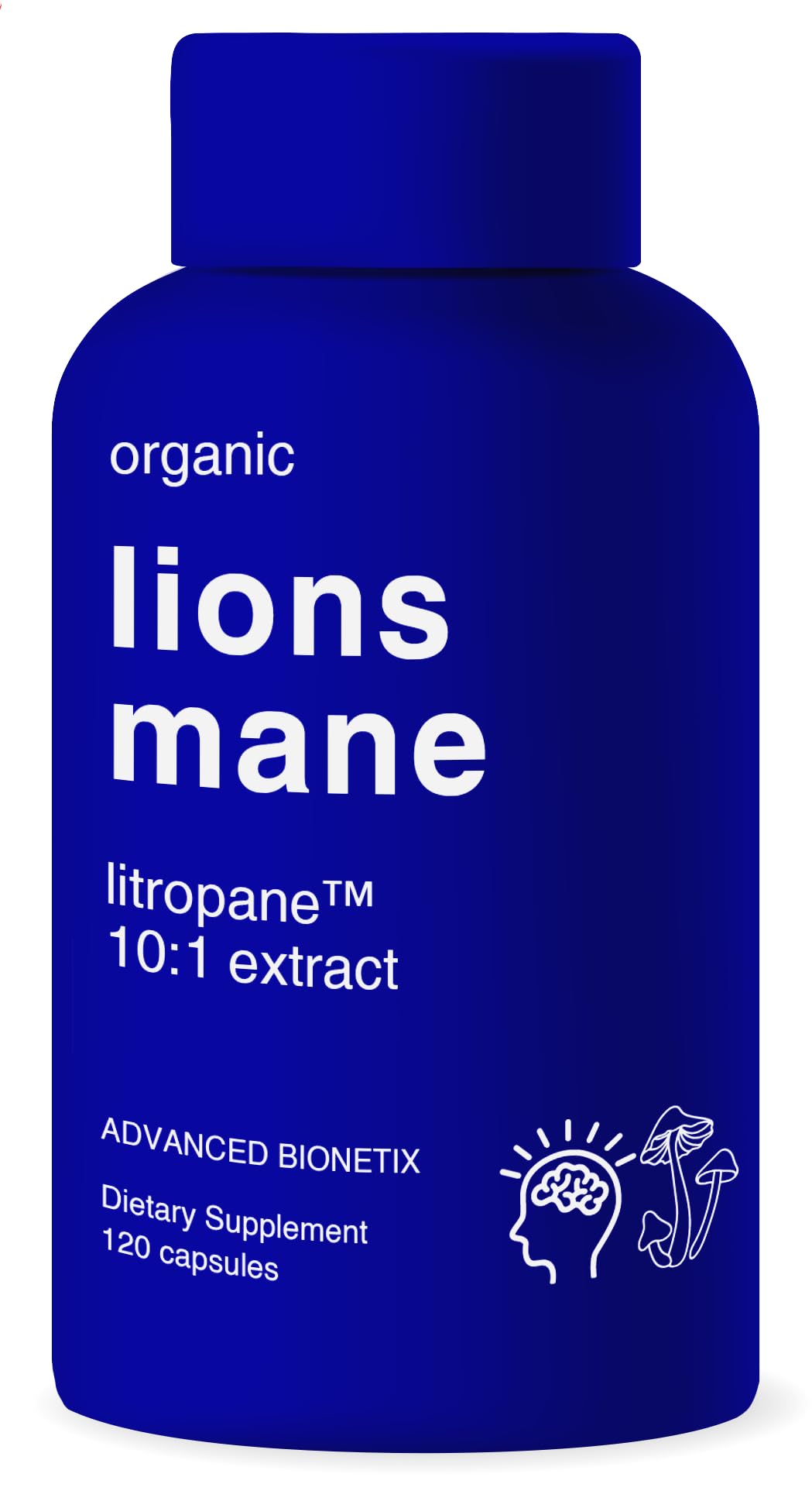 Advanced Bionetix Lion's Mane Mushroom Supplement front view