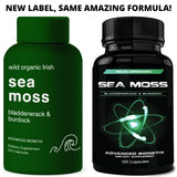 Advanced Bionetix Sea Moss Capsules with a measuring spoon