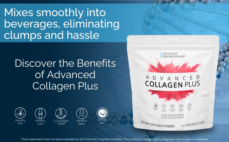 Advanced Bionutritionals Collagen Plus mixed in a beverage