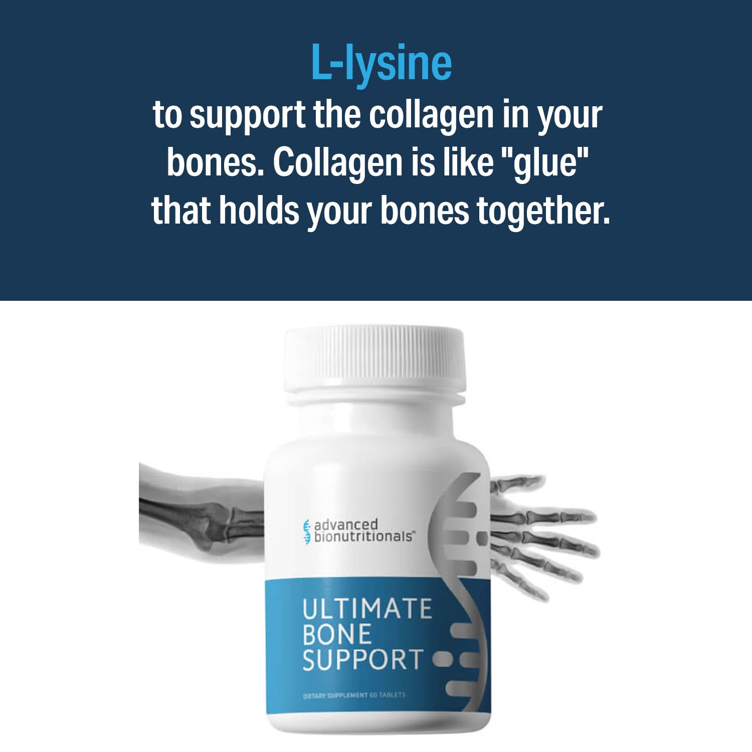 Advanced Bionutritionals Ultimate Bone Support Formula label close-up
