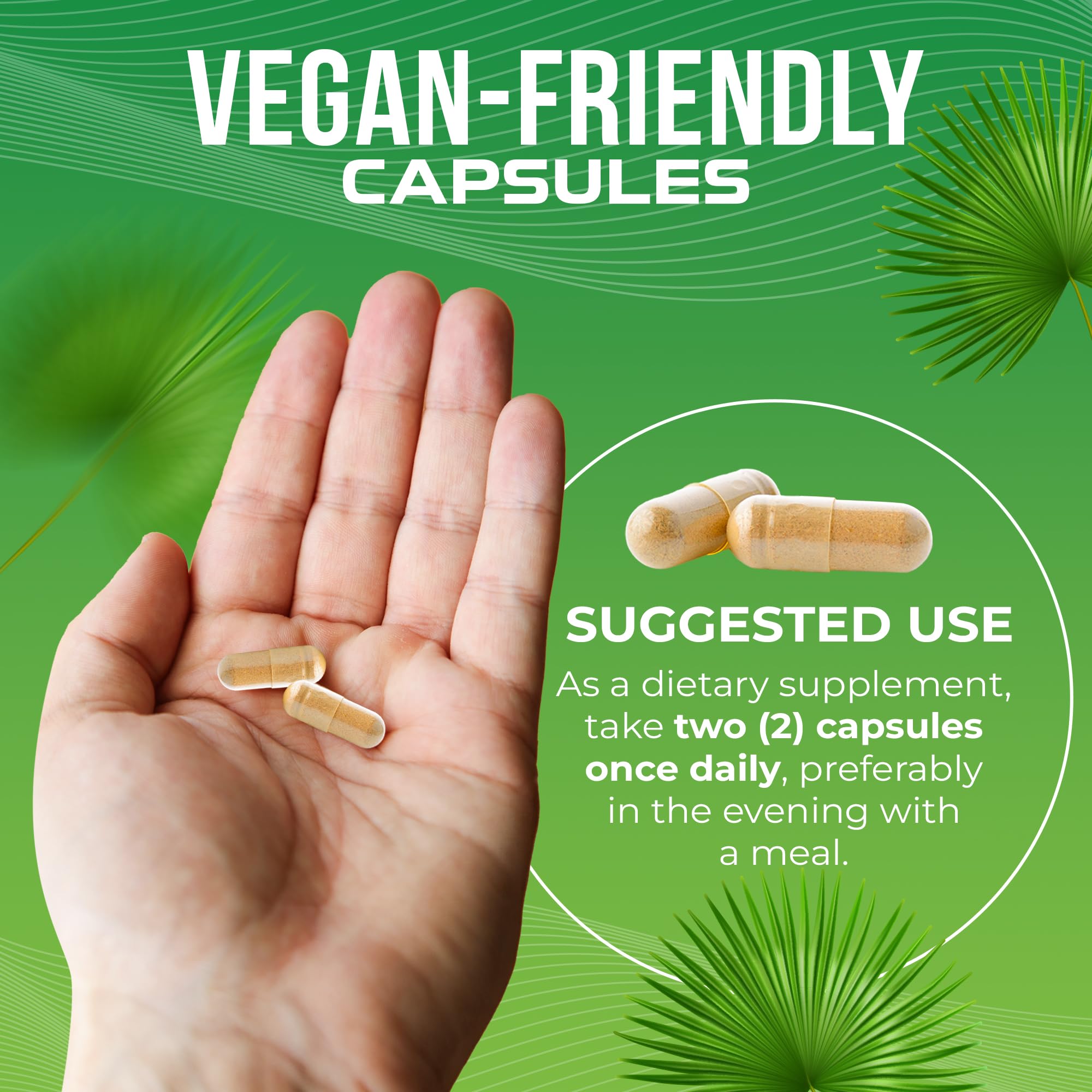 Advanced Nutrition Labs Saw Palmetto Supplement capsules on a wooden table