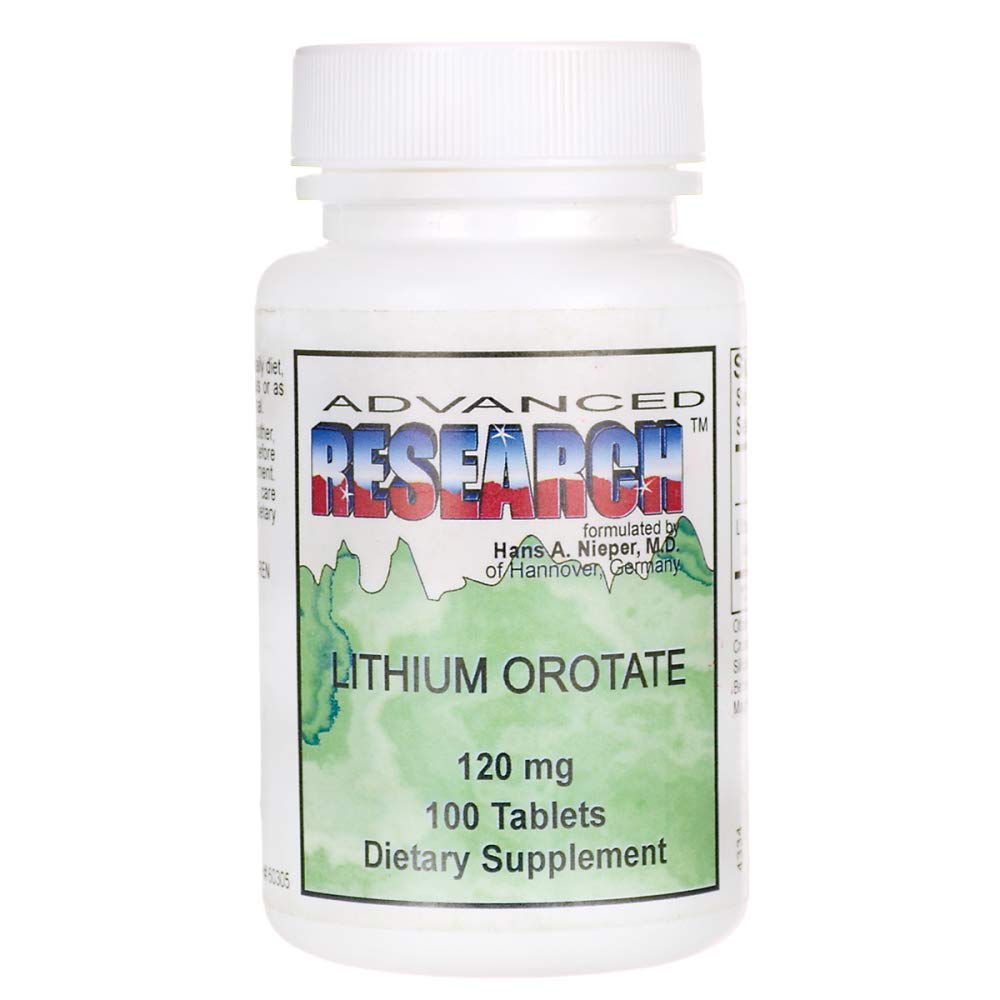 ADVANCED RESEARCH Lithium Orotate 120 mg supplement front view