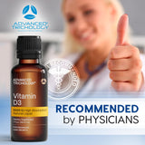Advanced Trichology Vitamin D3 Liquid 5000iu packaging with citrus fruits