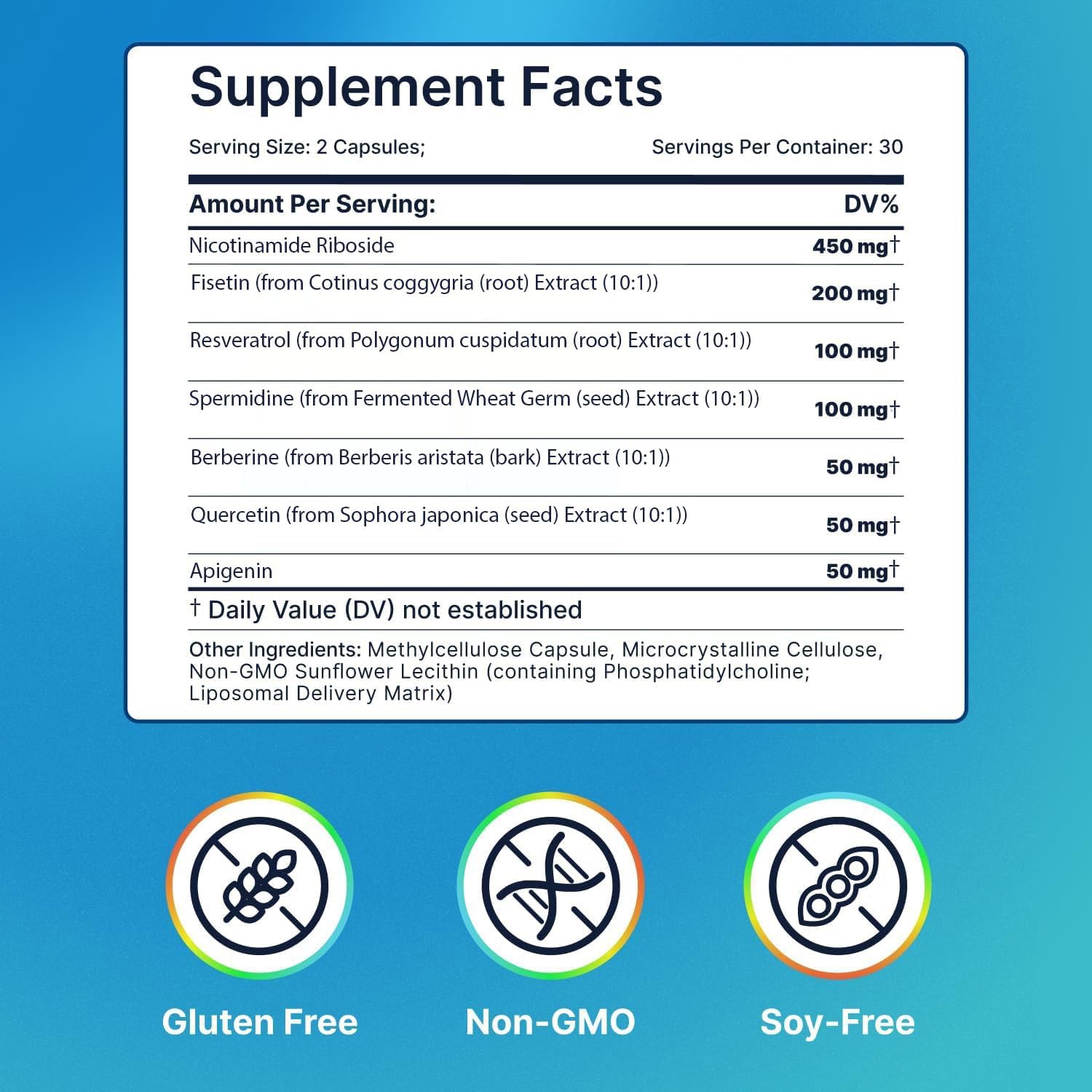 AdvantageNutra Nicotinamide Riboside Supplement label close-up