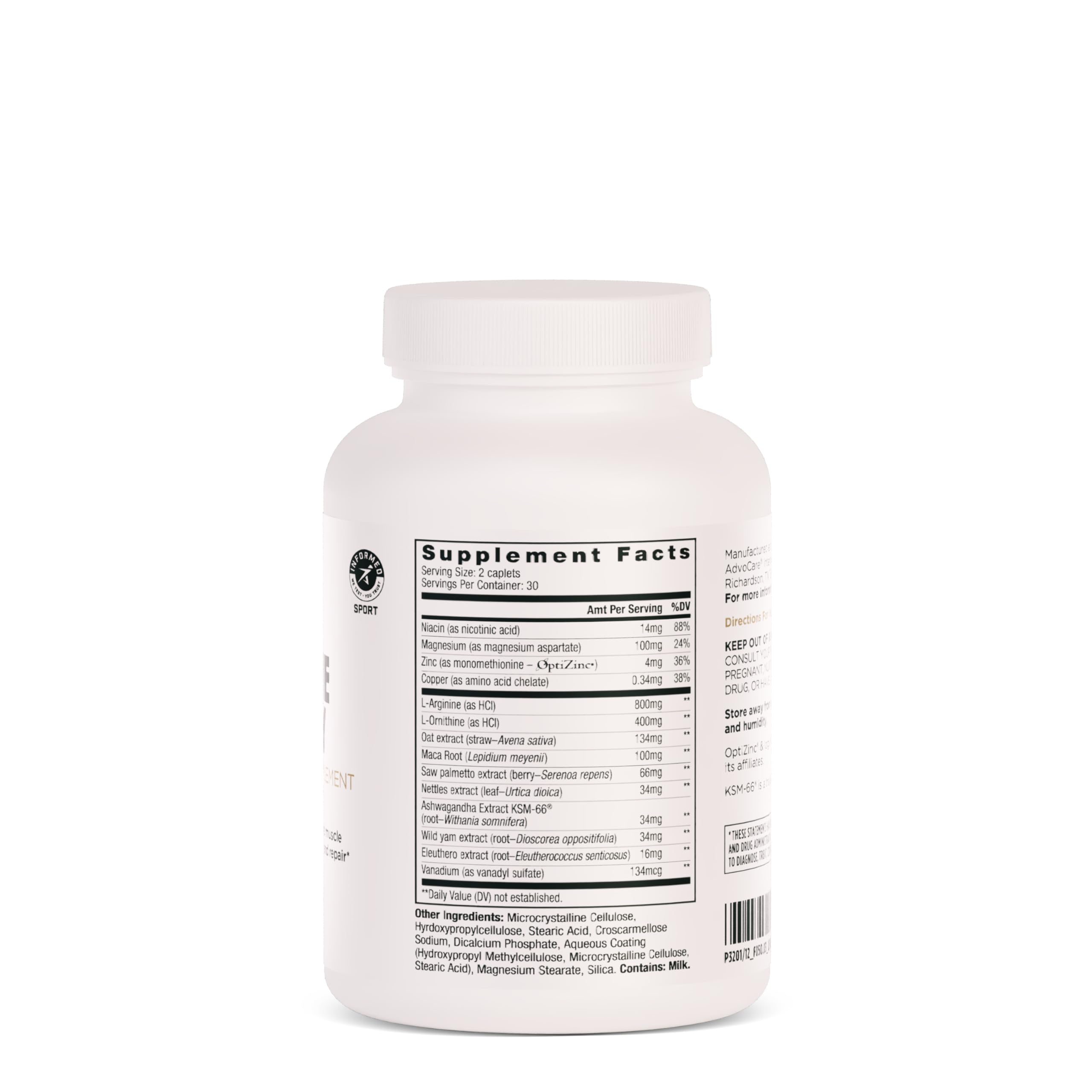 AdvoCare Nighttime use Supplement side view showing capsule details