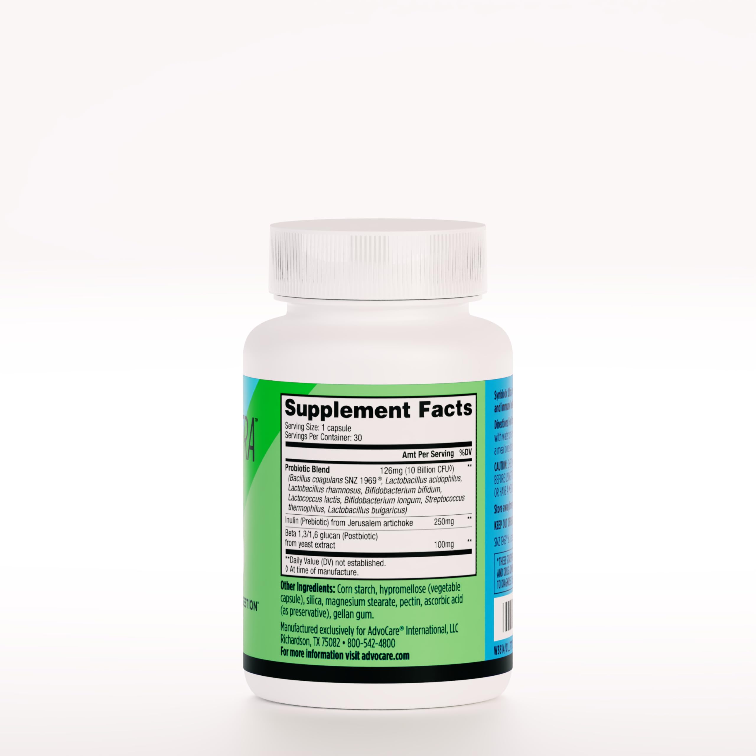 AdvoCare Synbiotic Ultra Composition side view showing capsule details