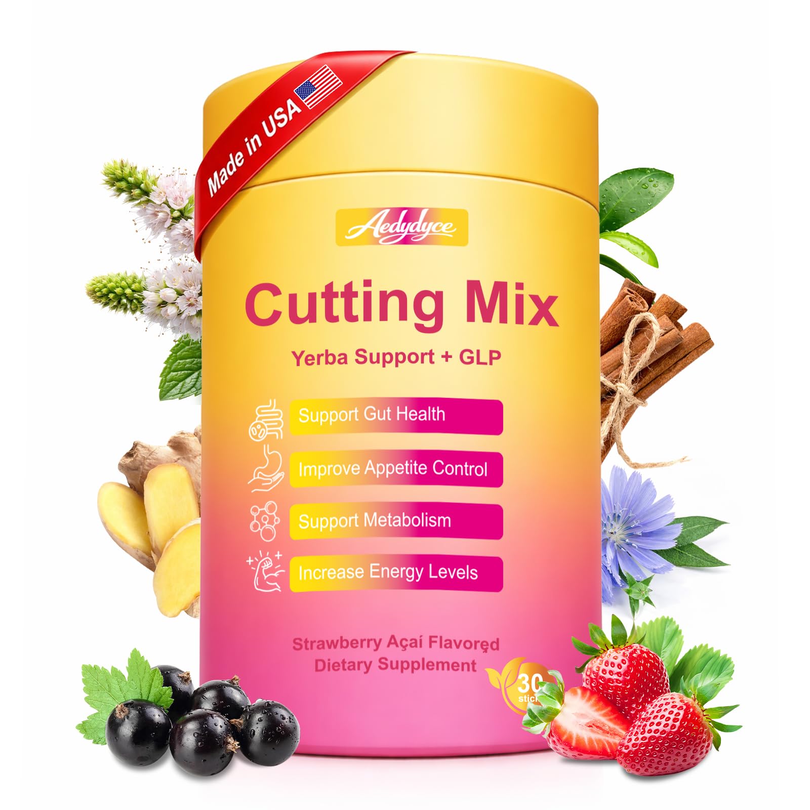 Aedydyce Cutting Mix Drink Strawberry Flavour packaging front view