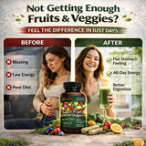 aegabe Fruit and Veggie Supplement Capsules 720mg bottle side view