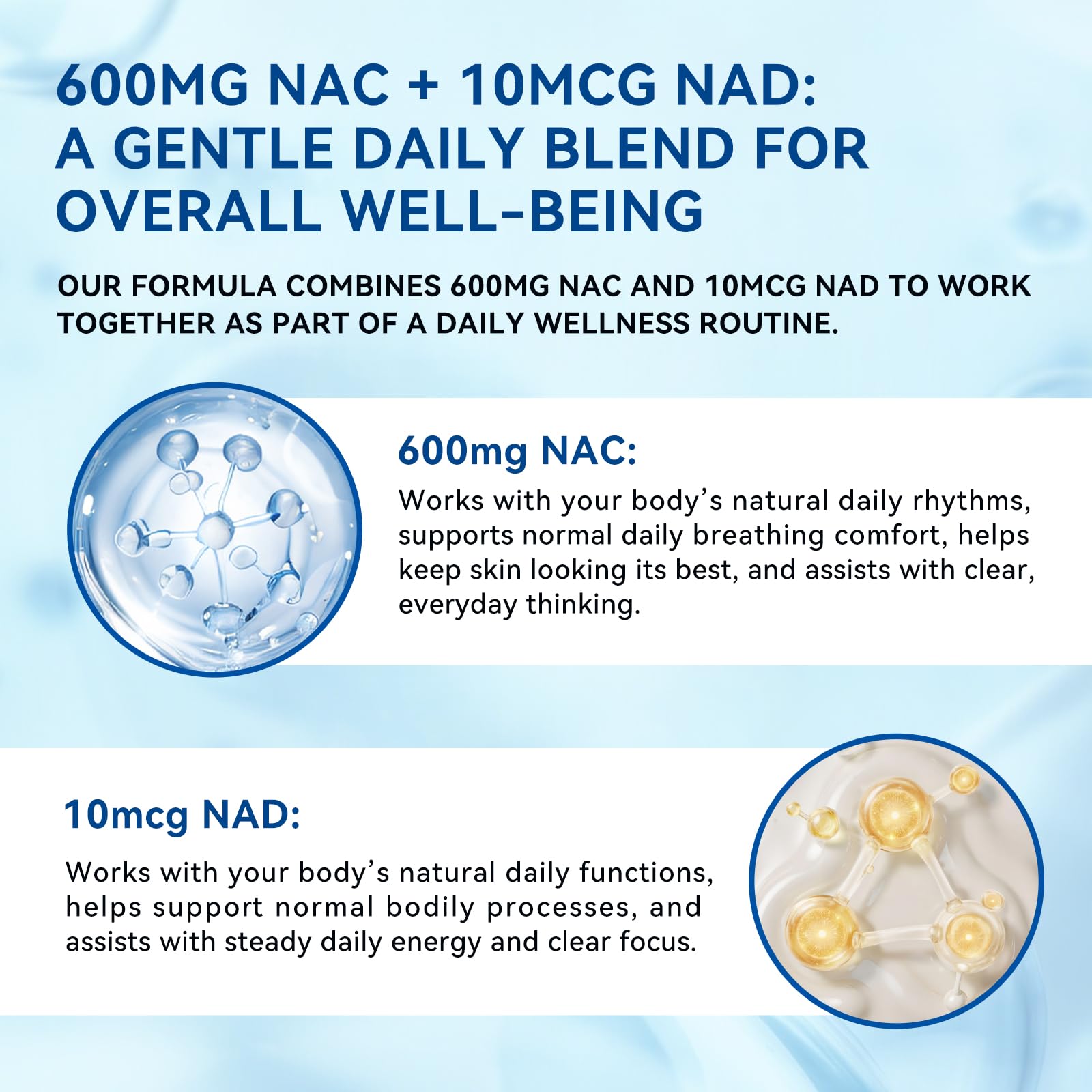 Aeteon NAC 600 & NAD Daily Complex Softgels with coconut oil and MCT oil