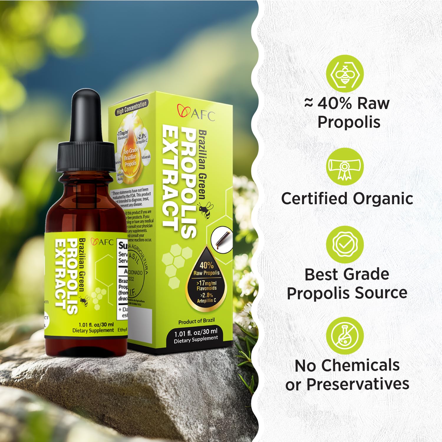 AFC Propolis Liquid Extract 30ml packaging