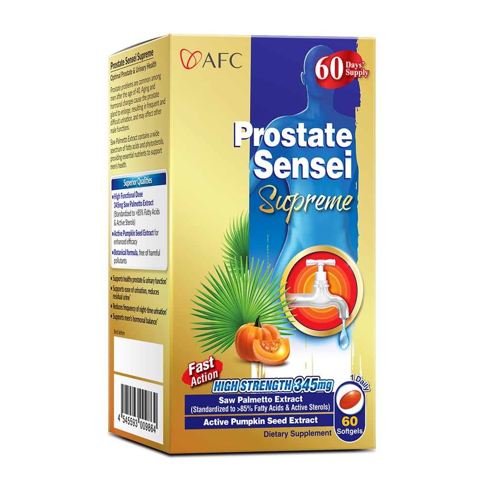 AFC Saw Palmetto softgels inside the bottle