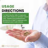 Afiyah Organic Costus Igneus Capsules bottle with measuring spoon