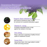 AFXMATE Elderberry Gummies back view with ingredient list