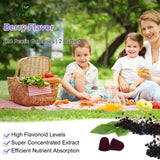 AFXMATE Elderberry Gummies in a bowl showcasing their size
