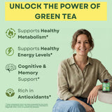 Agami Green Tea Capsules bottle side view
