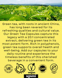 Agami Green Tea Capsules in a lifestyle setting