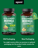 Agami Moringa Extract Capsules 400mg with capsules displayed