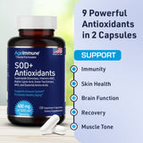 AgeImmune Antioxidant Complex 400mg nutritional information