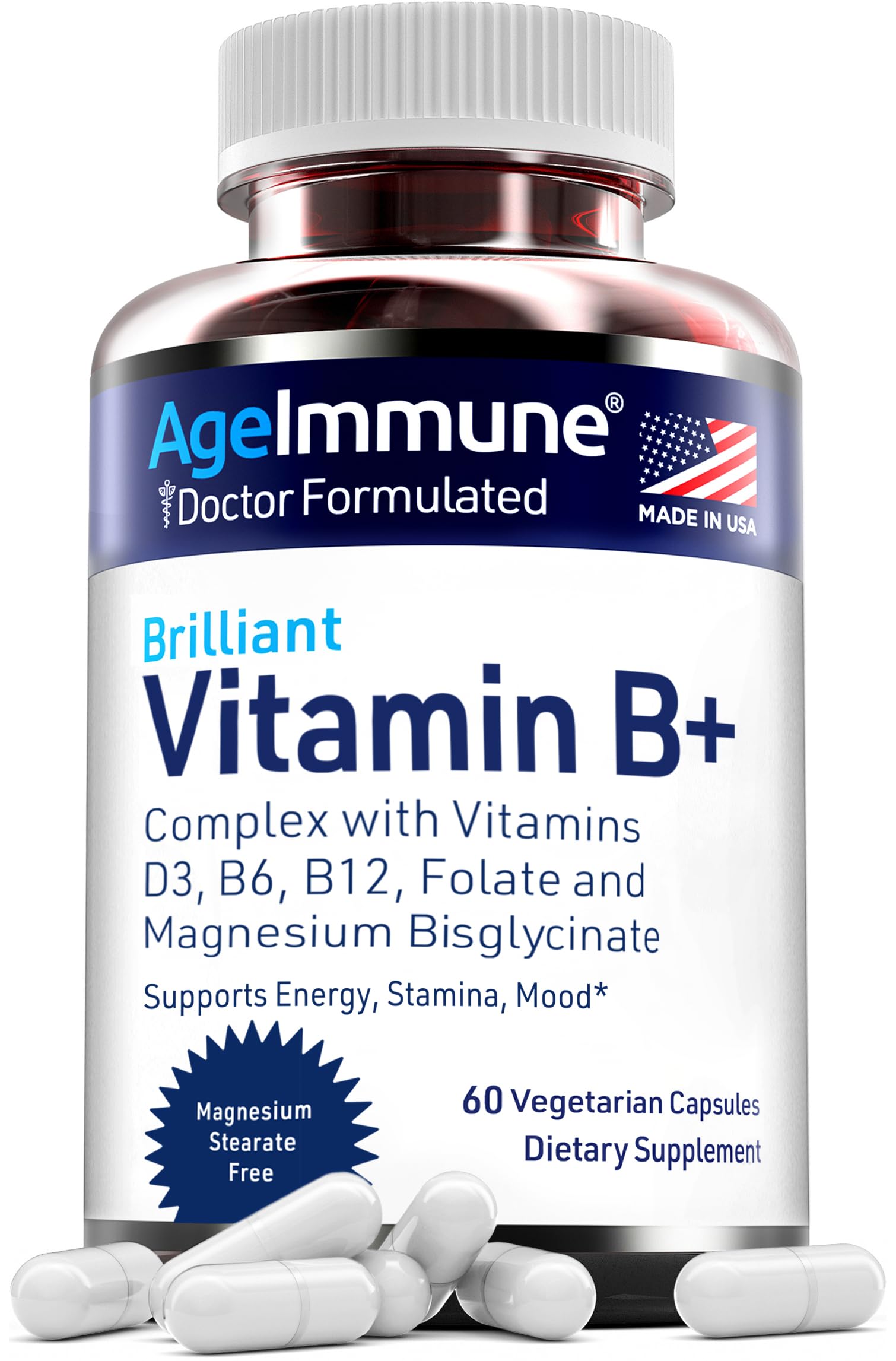 AgeImmune B-Complex Vitamin Supplement in lifestyle setting