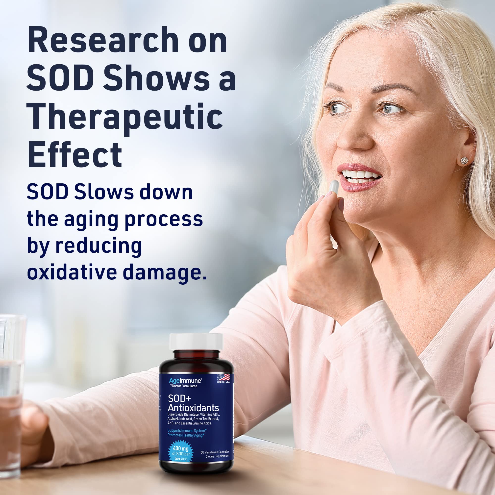 AgeImmune SOD Antioxidants Complex 400mg ingredients list