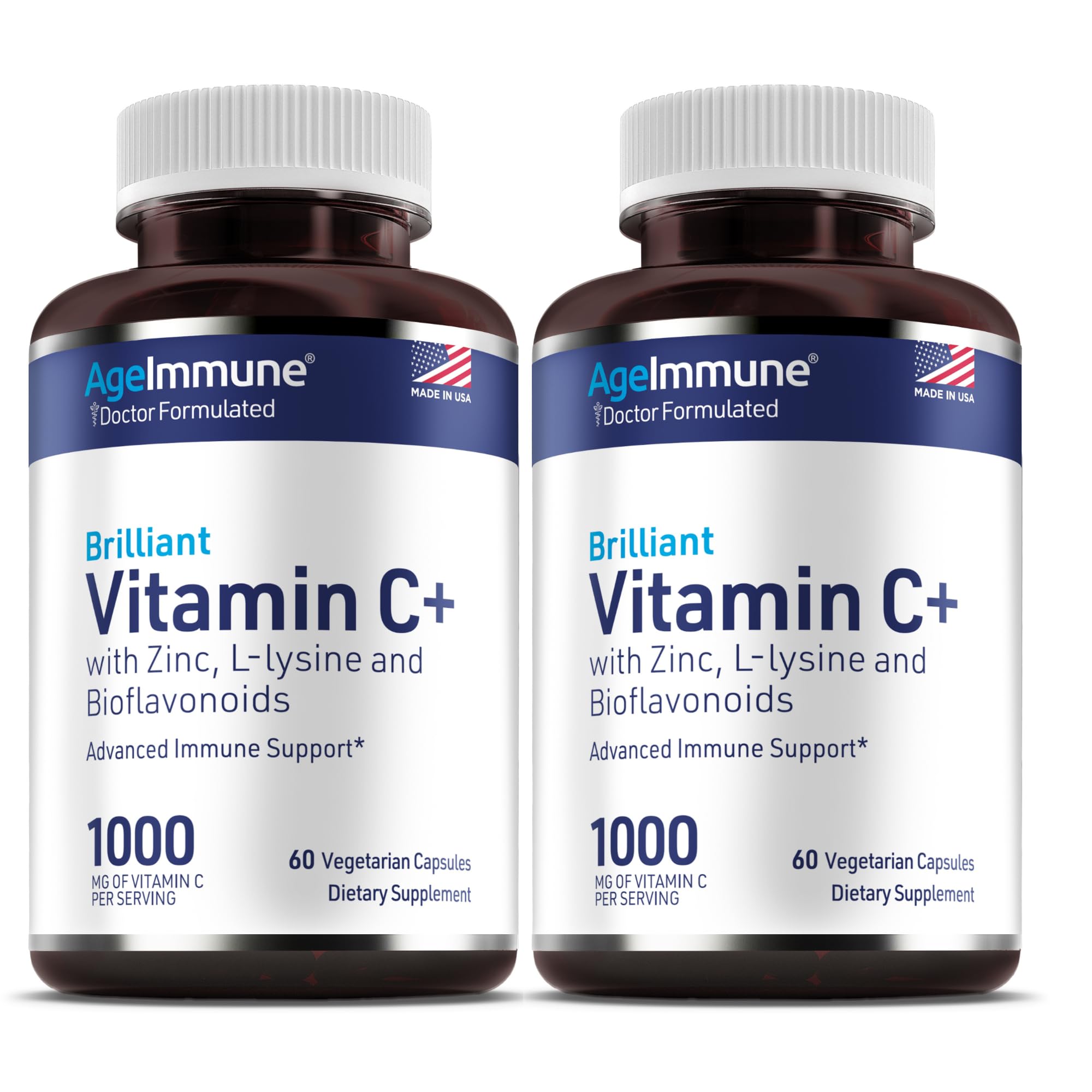 AgeImmune Vitamin C 1000mg supplement bottle front view