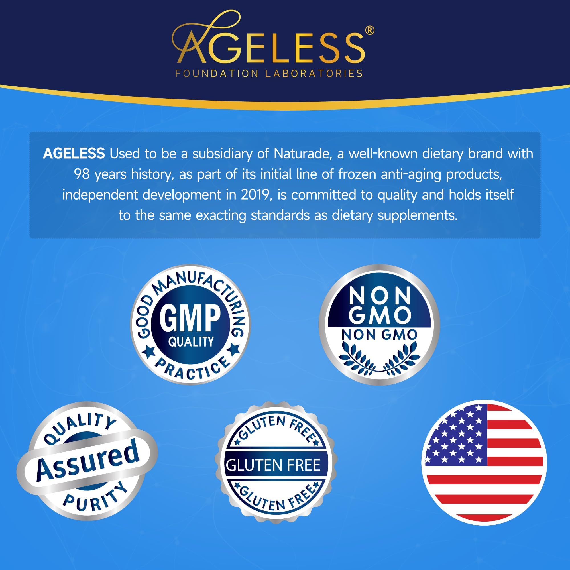 Ageless Foundation Laboratories Brain Support Supplement opened with capsules