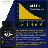 Ageless Foundation Laboratories NAD+ support Supplement with a measuring spoon