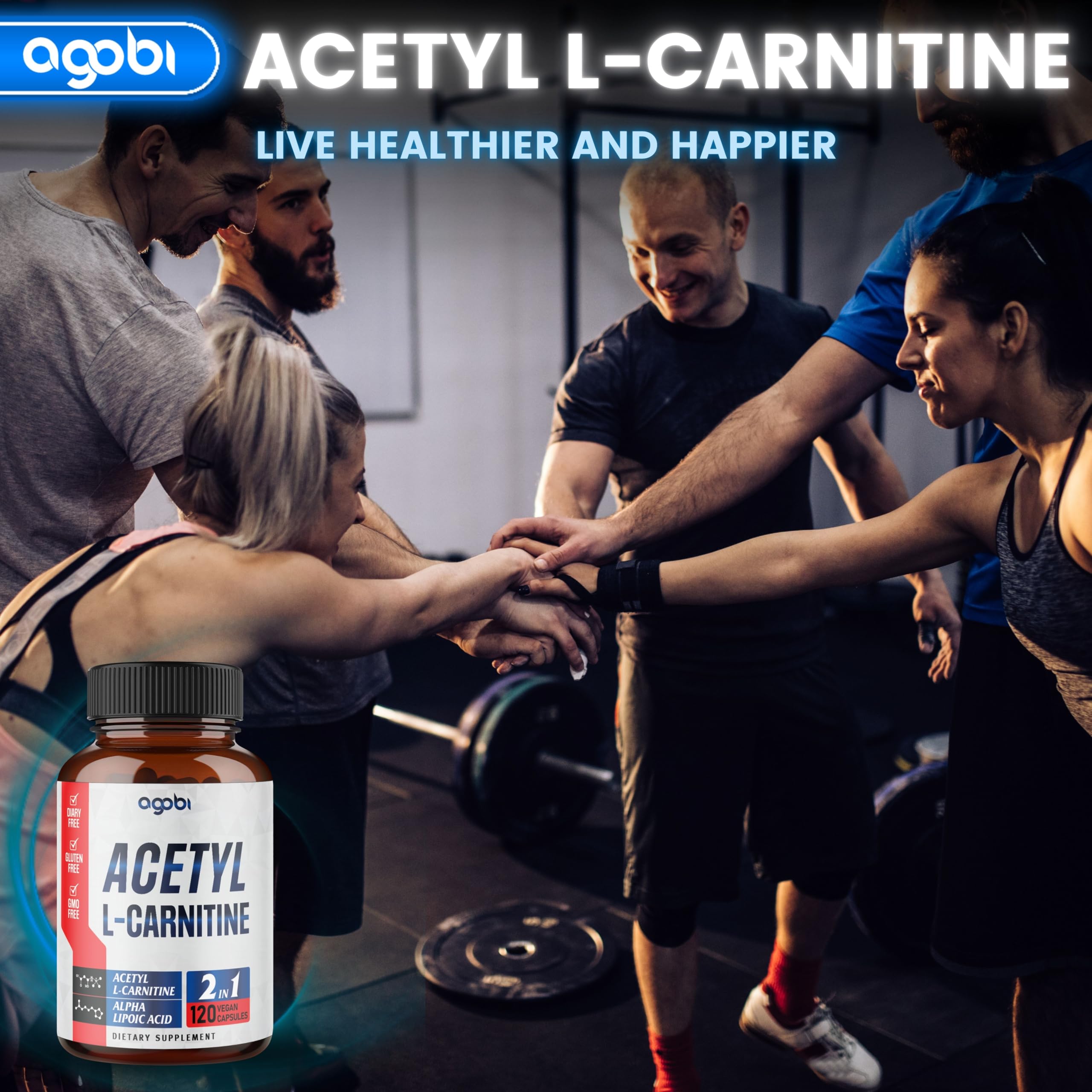 agobi Acetyl L-Carnitine Supplement 1500mg packaging
