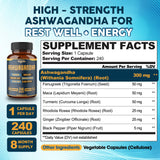 agobi Ashwagandha Adrenal Support Supplement bottle side view