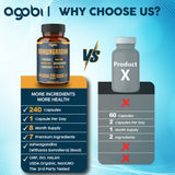 agobi Ashwagandha Adrenal Support Supplement capsule close-up