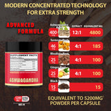 agobi Ashwagandha Capsules side view showing supplement facts